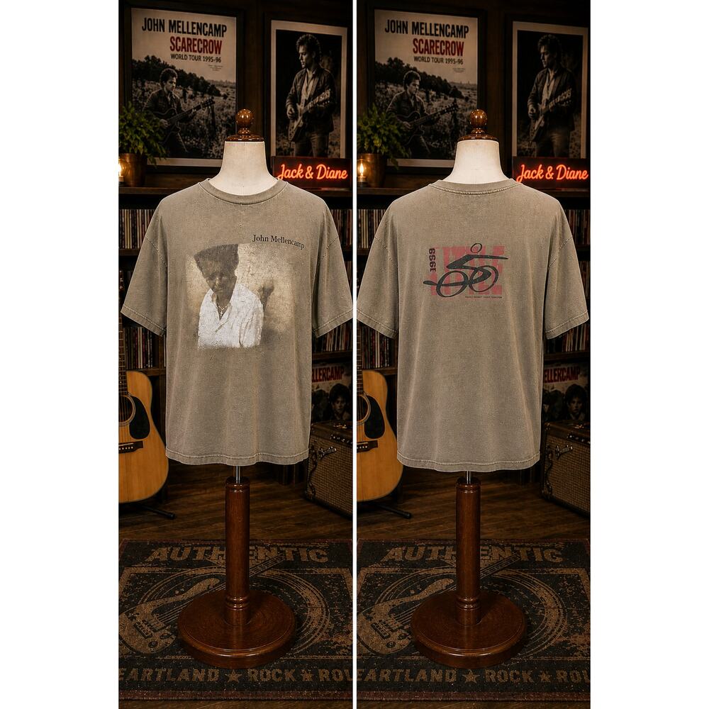 Vintage 1999 John Mellencamp Tee XL USA Anvil Tour Shirt Distressed